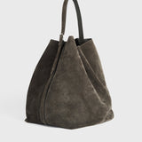 Toteme - Belted suede tote granite