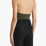 Khaite - Toto Bodysuit in Olive