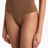 Khaite - Toto Bodysuit in Carob