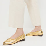 Loeffler Randall - Tove Gold Leather Ballet Flat