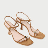 Loeffler Randall - Triana Cacao Suede Mid-Heel Sandal