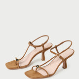 Loeffler Randall - Triana Cacao Suede Mid-Heel Sandal