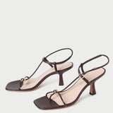 Loeffler Randall - Triana Espresso Mid-Heel Sandal