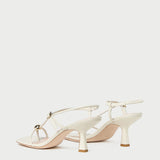 Loeffler Randall - Triana White/Champagne Mid - Heel Sandal