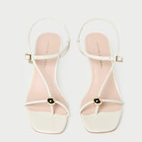 Loeffler Randall - Triana White/Champagne Mid - Heel Sandal