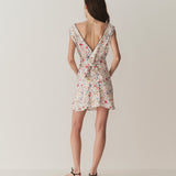 DÔEN - TULA DRESS -- BLANC FLOWERING MEADOW