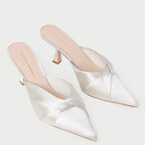 Loeffler Randall - Tyla Cream Satin Twisted Mule