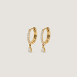 Kinn - Romy Pavé Huggie Earrings Pear