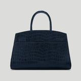 DeMellier - Grece Ghanem x The Midi Hudson Dark Navy Croc Effect