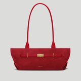 DeMellier - The New York Shoulder Berry Red Suede