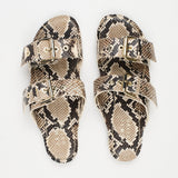 Jamie Haller - The Double Buckle Slide in Taupe
