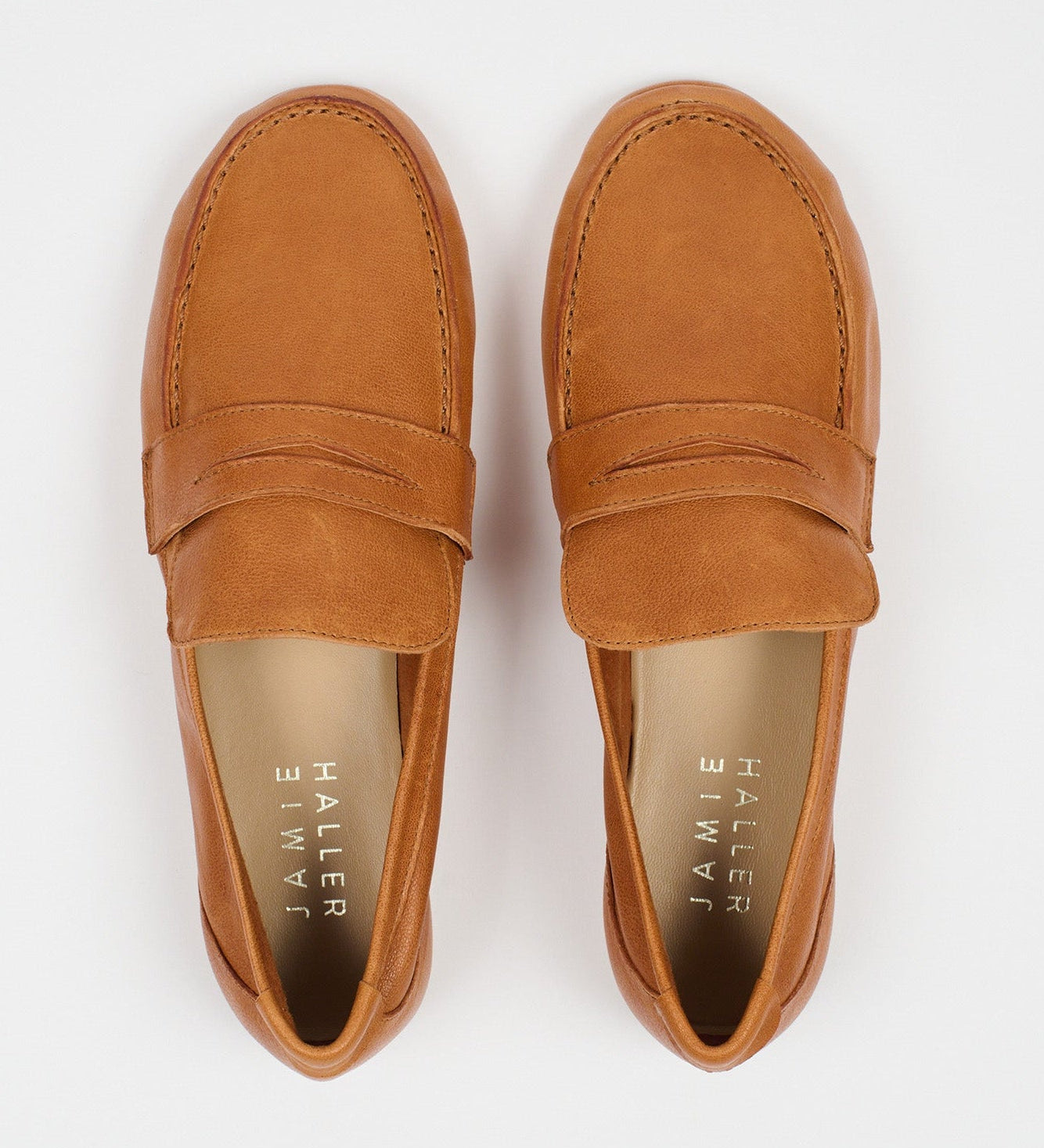 Jamie Haller - The Unlined Penny Loafer in Cuoio