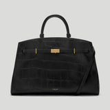 DeMellier - The Hudson Black Large Croc Effect