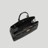 DeMellier - The Hudson Black Large Croc Effect