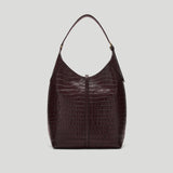 DeMellier - Taylor Hill x The Large Siena Bucket Burgundy Croc Effect