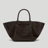 DeMellier - The Midi New York Dark Chocolate Croc Effect