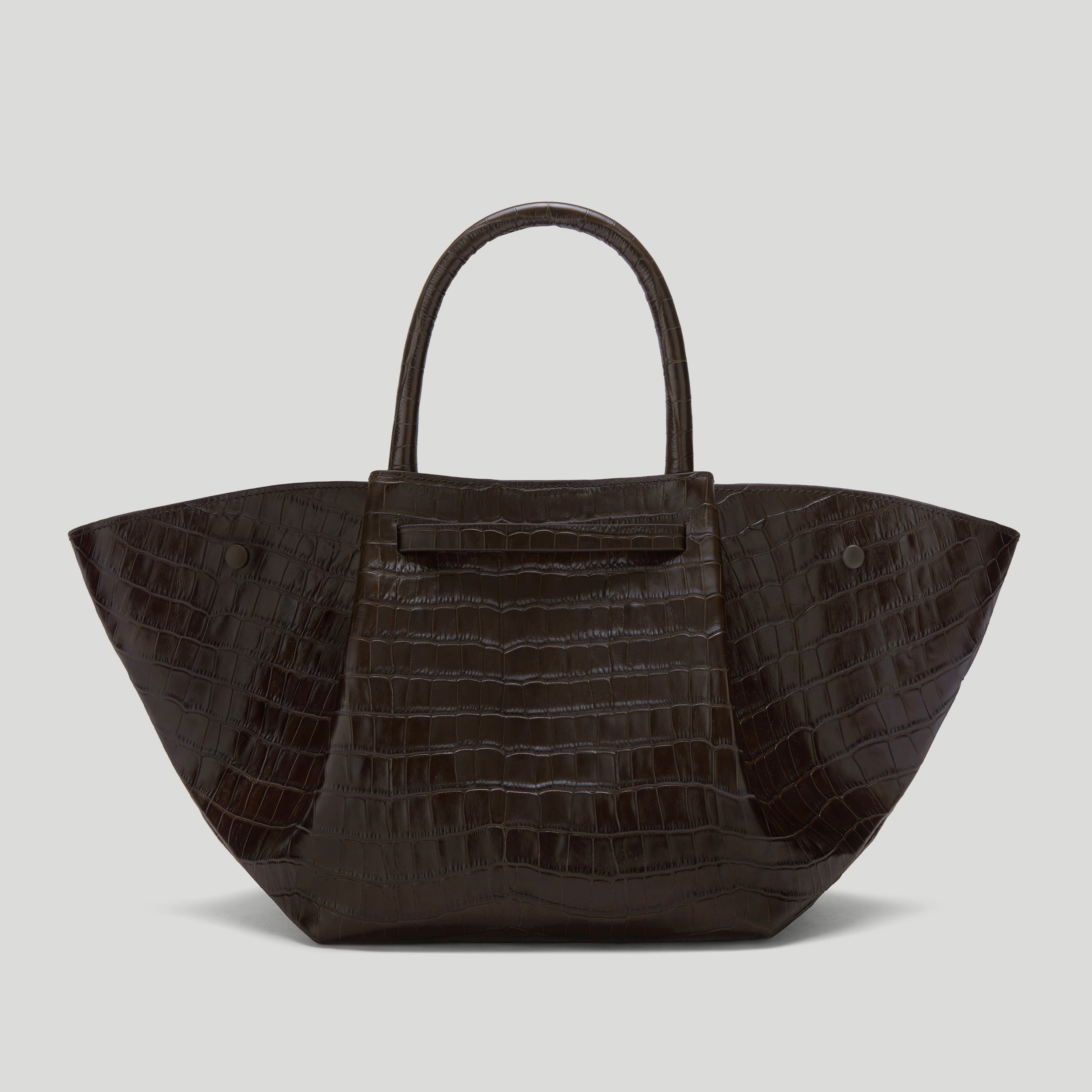 DeMellier - The Midi New York Dark Chocolate Croc Effect