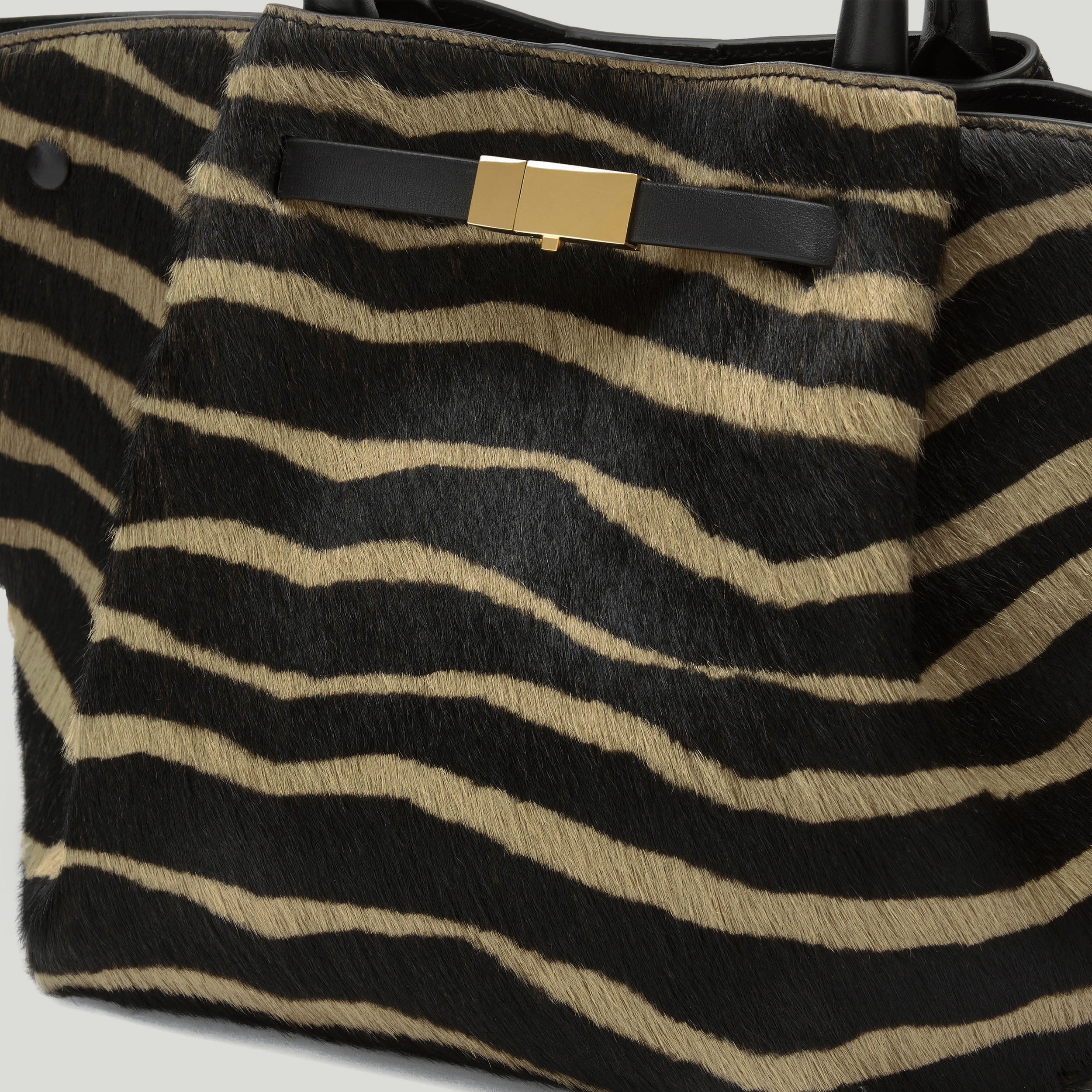 DeMellier - The Midi New York Zebra Effect Hair Calf
