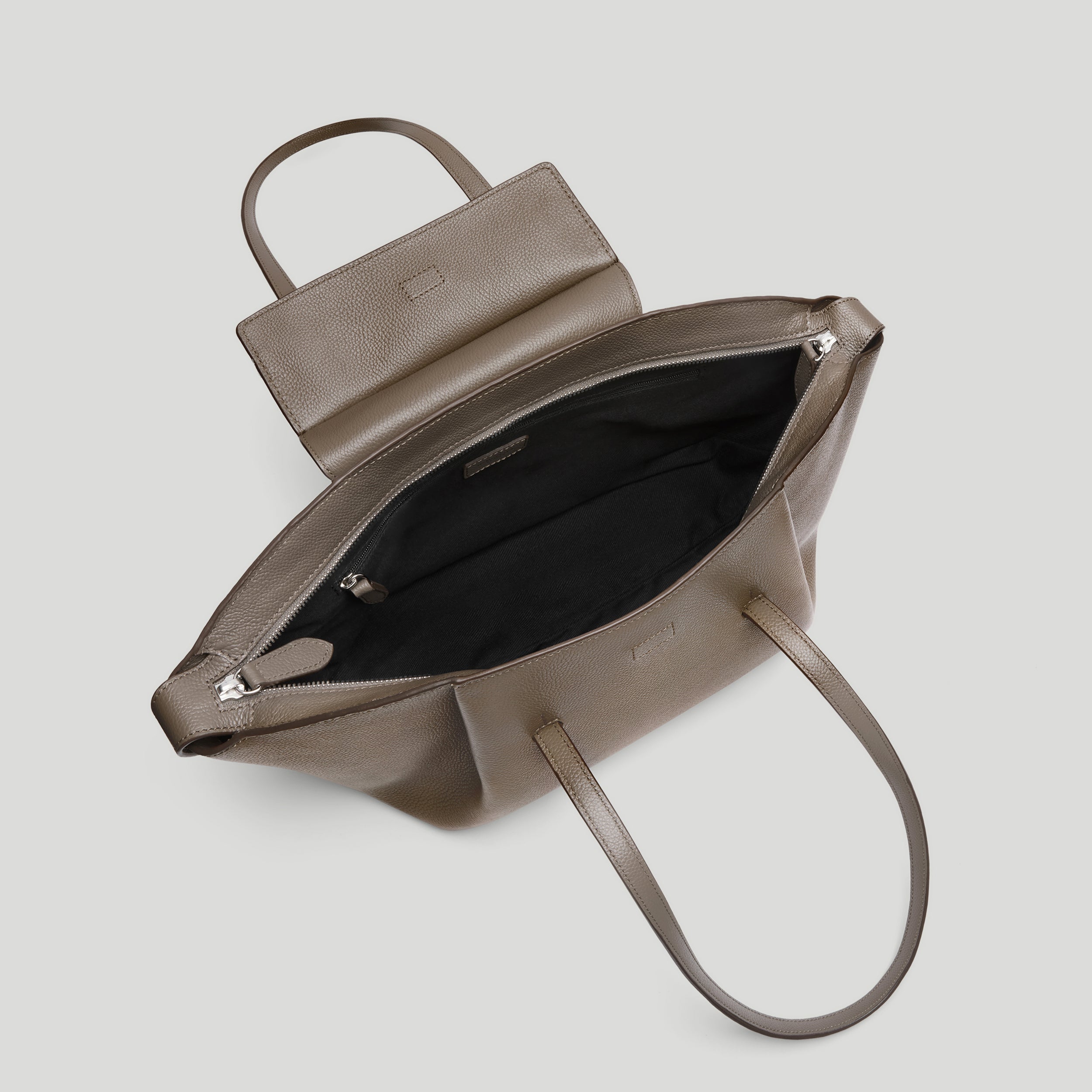 DeMellier - The Midi Brooklyn Dark Taupe Small Grain