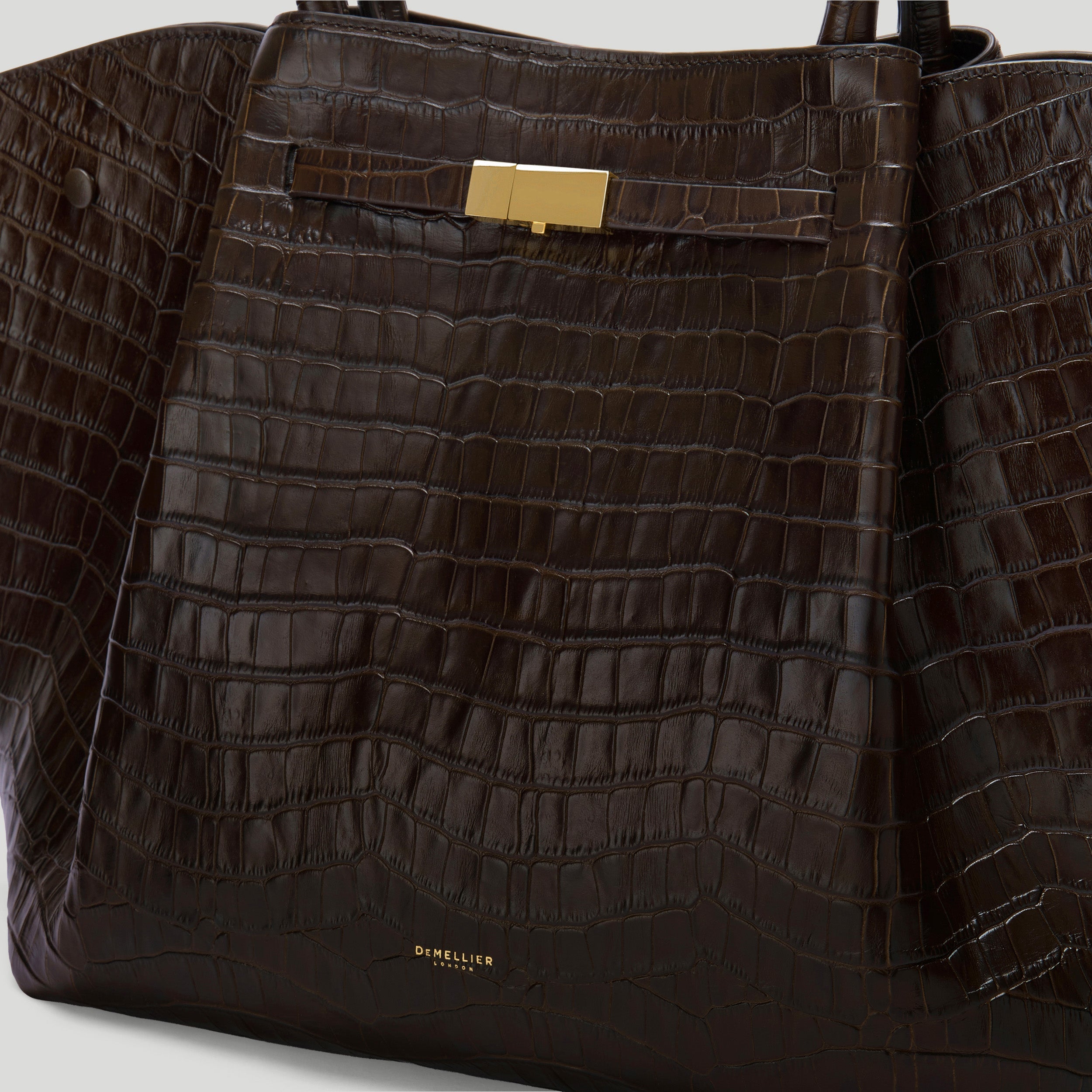 DeMellier - The New York Dark Chocolate Croc Effect