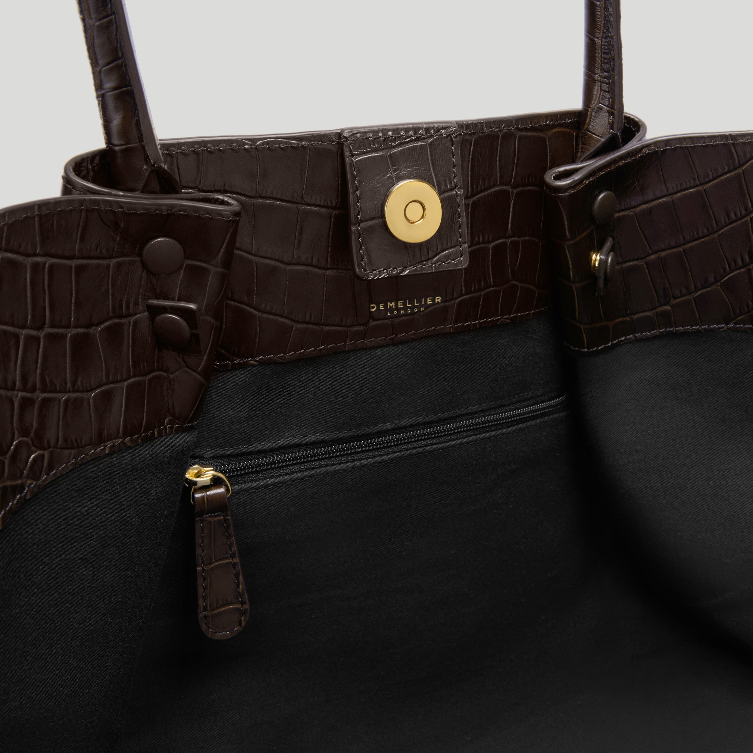 DeMellier - The New York Dark Chocolate Croc Effect