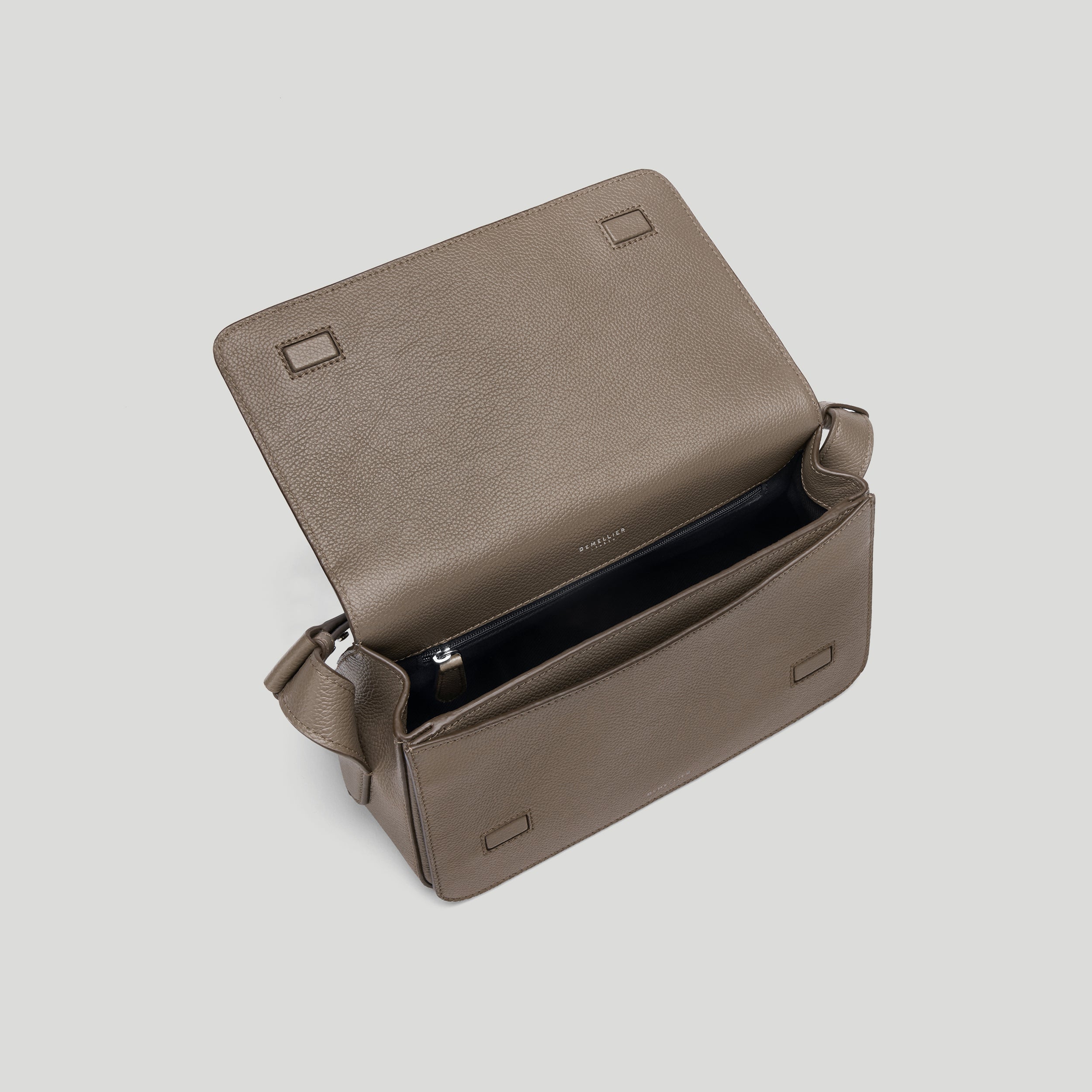DeMellier - The New York Crossbody Dark Taupe Small Grain