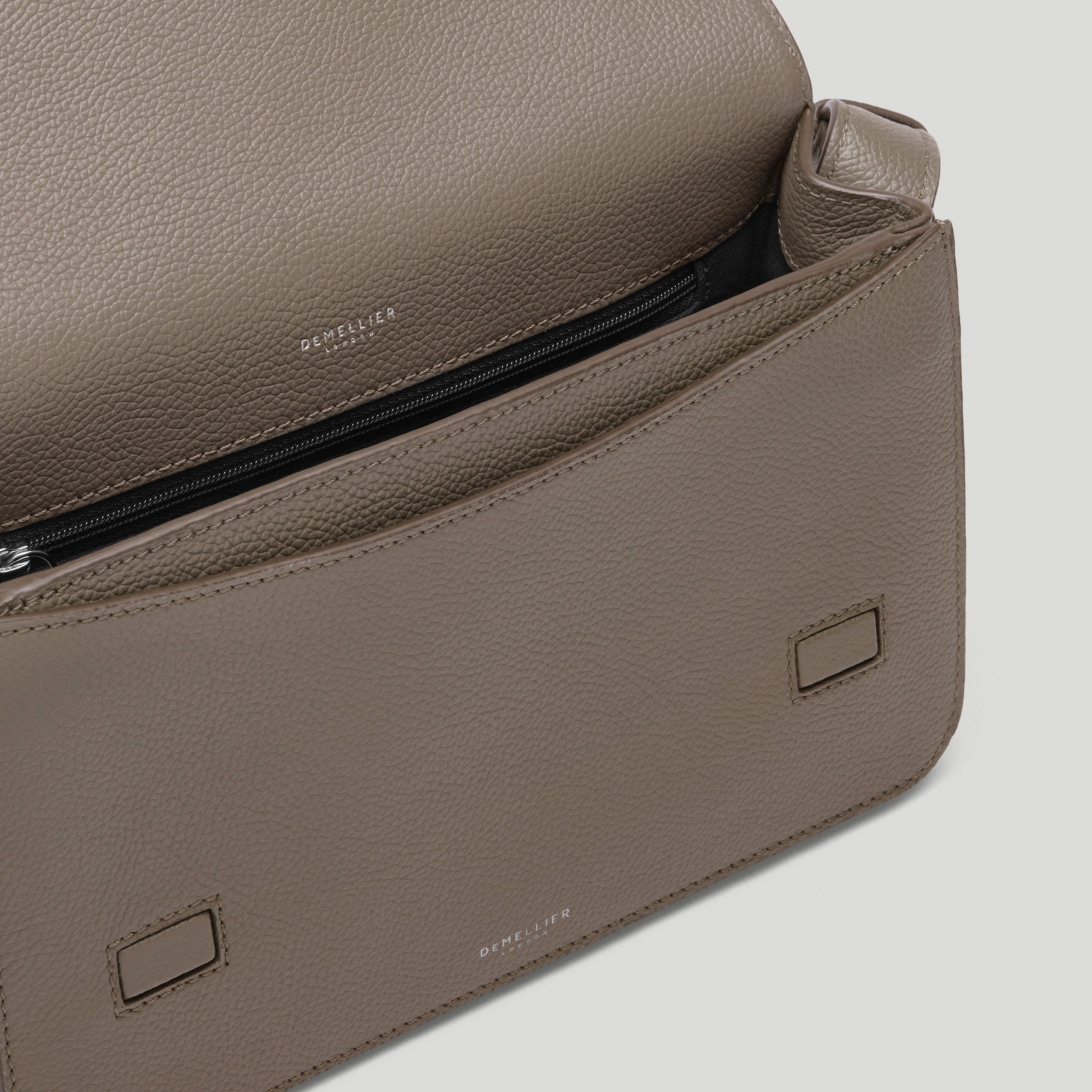 DeMellier - The New York Crossbody Dark Taupe Small Grain