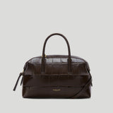 DeMellier - The Small Stockholm Dark Chocolate Large Croc Effect