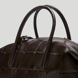 DeMellier - The Small Stockholm Dark Chocolate Large Croc Effect
