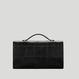DeMellier - The Vancouver Clutch Black Large Croc Effect