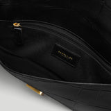 DeMellier - The Vancouver Clutch Black Large Croc Effect