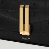 DeMellier - The Vancouver Clutch Black Large Croc Effect