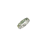 Dorsey - THEODORA DOUBLE TRILLION, LAB LIGHT GREEN SPINEL RING, SILVER