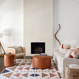 The Citizenry - Torres Round Leather Ottoman - Small