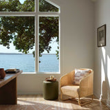 The Citizenry - Torres Round Leather Ottoman - Small