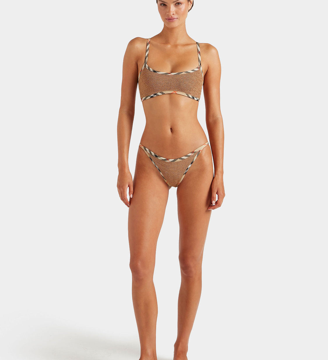 Hunza G x Burberry - Burberry x Hunza G Tyler Bikini - Metallic Cocoa/Check