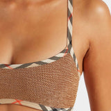 Hunza G x Burberry - Burberry x Hunza G Tyler Bikini - Metallic Cocoa/Check