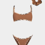 Hunza G x Burberry - Burberry x Hunza G Tyler Bikini - Metallic Cocoa/Check