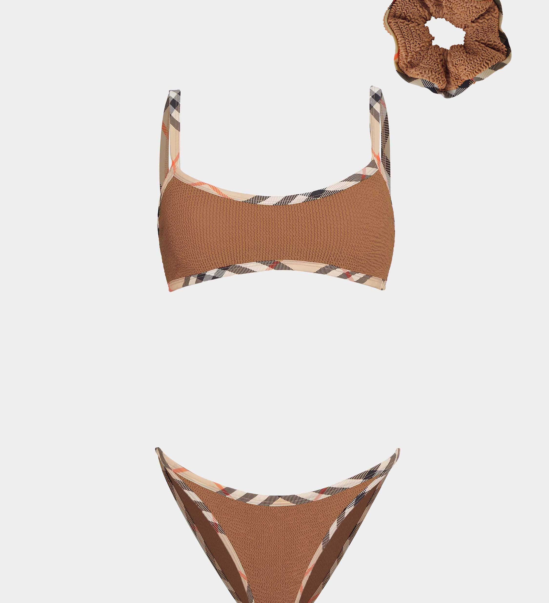 Hunza G x Burberry - Burberry x Hunza G Tyler Bikini - Metallic Cocoa/Check
