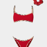 Hunza G x Burberry - Burberry x Hunza G Tyler Bikini - Red/Check