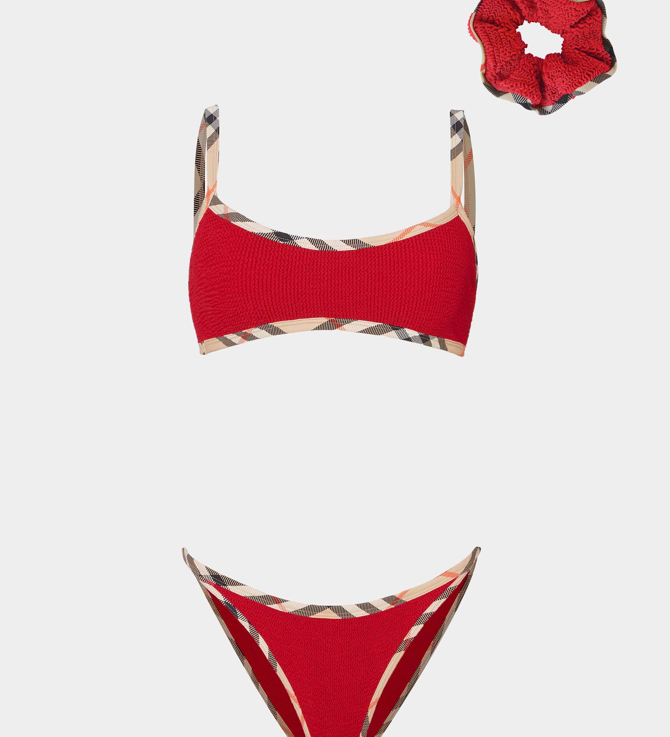Hunza G x Burberry - Burberry x Hunza G Tyler Bikini - Red/Check