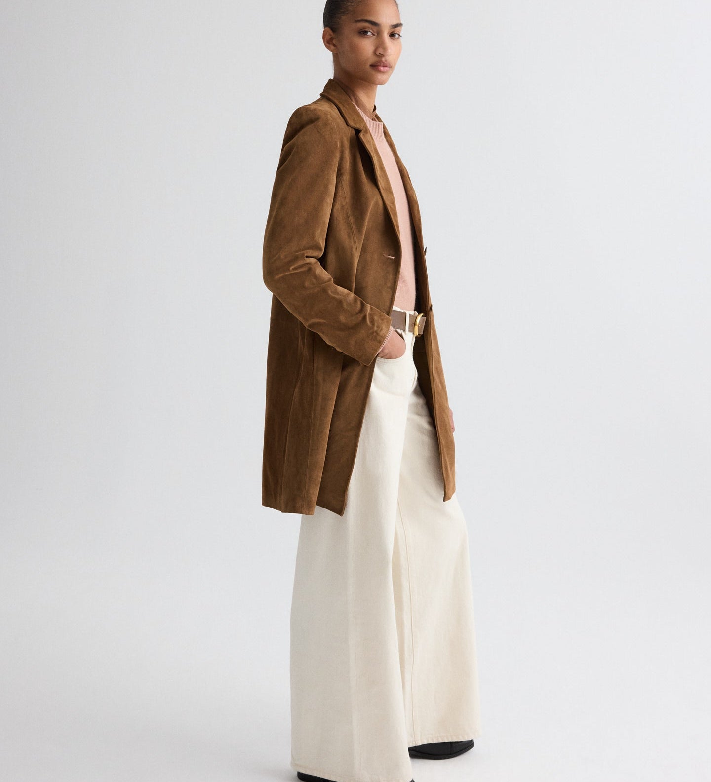 TWP - Easy Car Coat in Heavy Suede