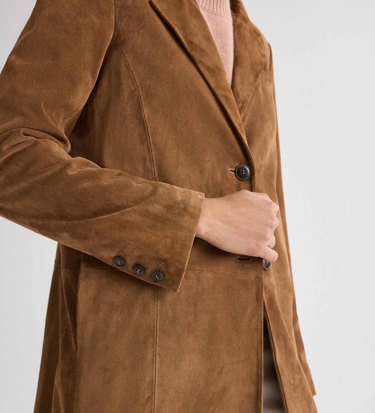 TWP - Easy Car Coat in Heavy Suede
