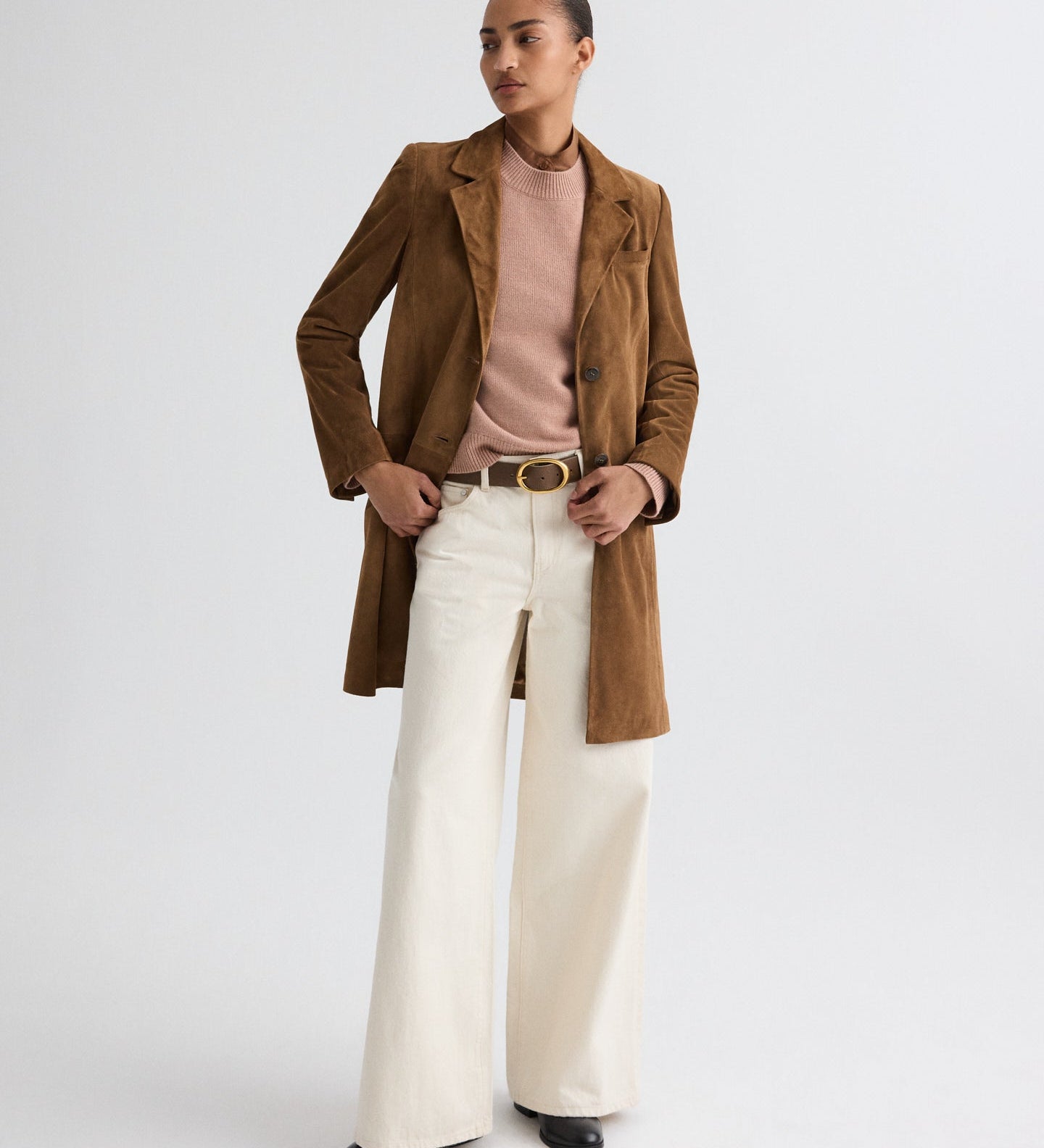 TWP - Easy Car Coat in Heavy Suede