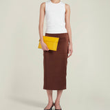 Metier - Incognito Clutch Nappa Plongè Calfskin Izamal Yellow