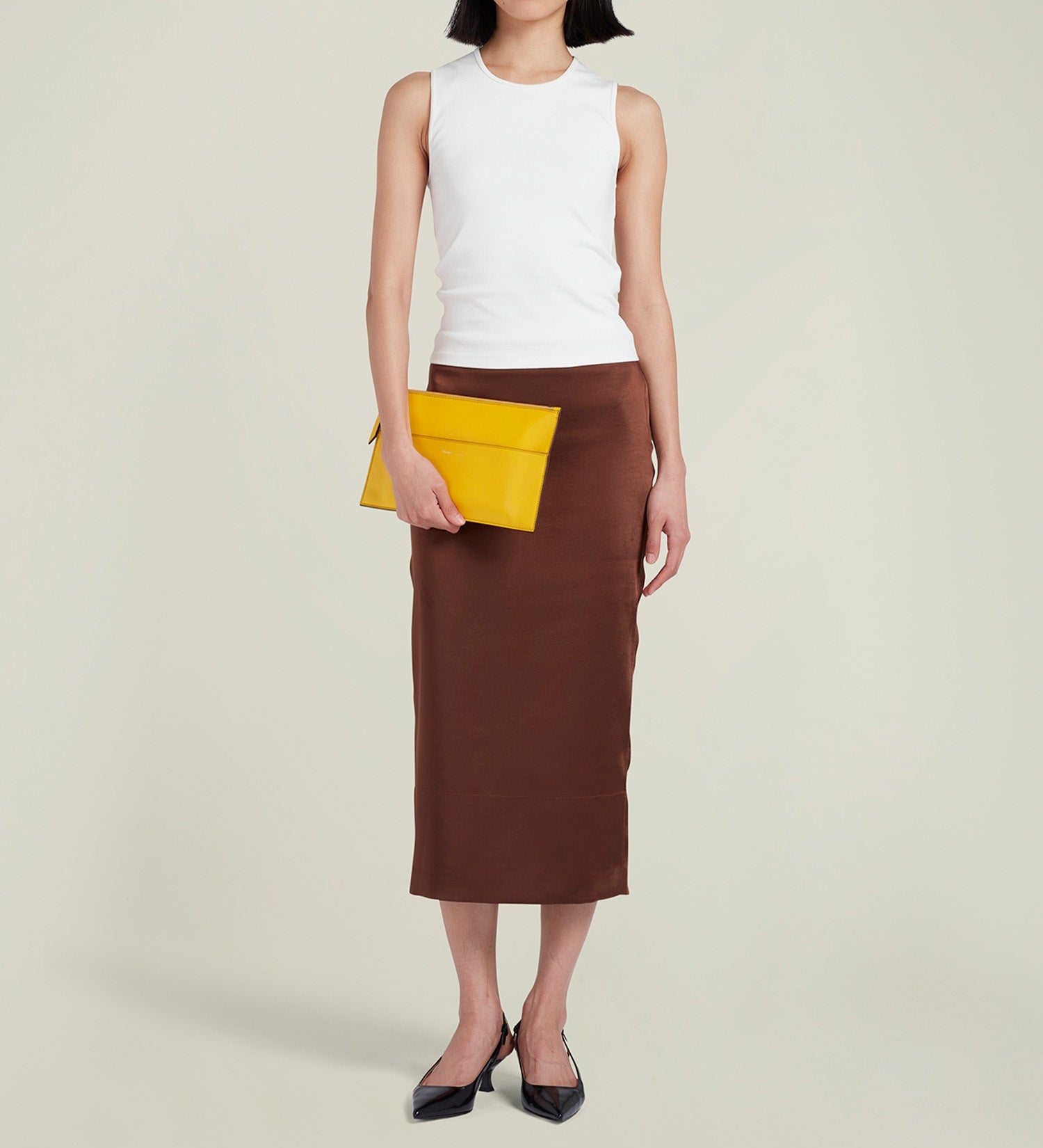 Metier - Incognito Clutch Nappa Plongè Calfskin Izamal Yellow