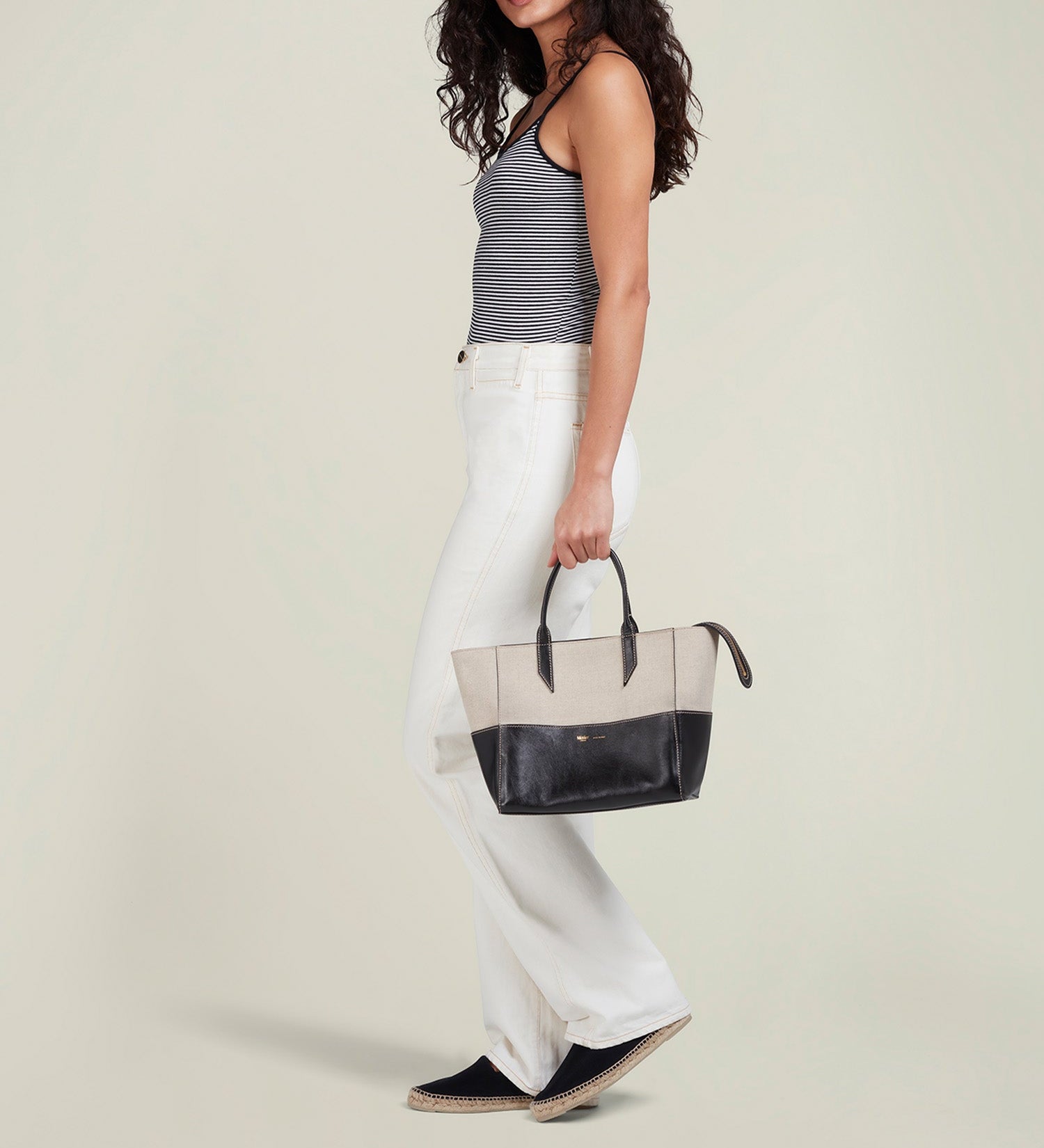 Metier - Incognito Crossbody Cabas Natural Linen with Cacao