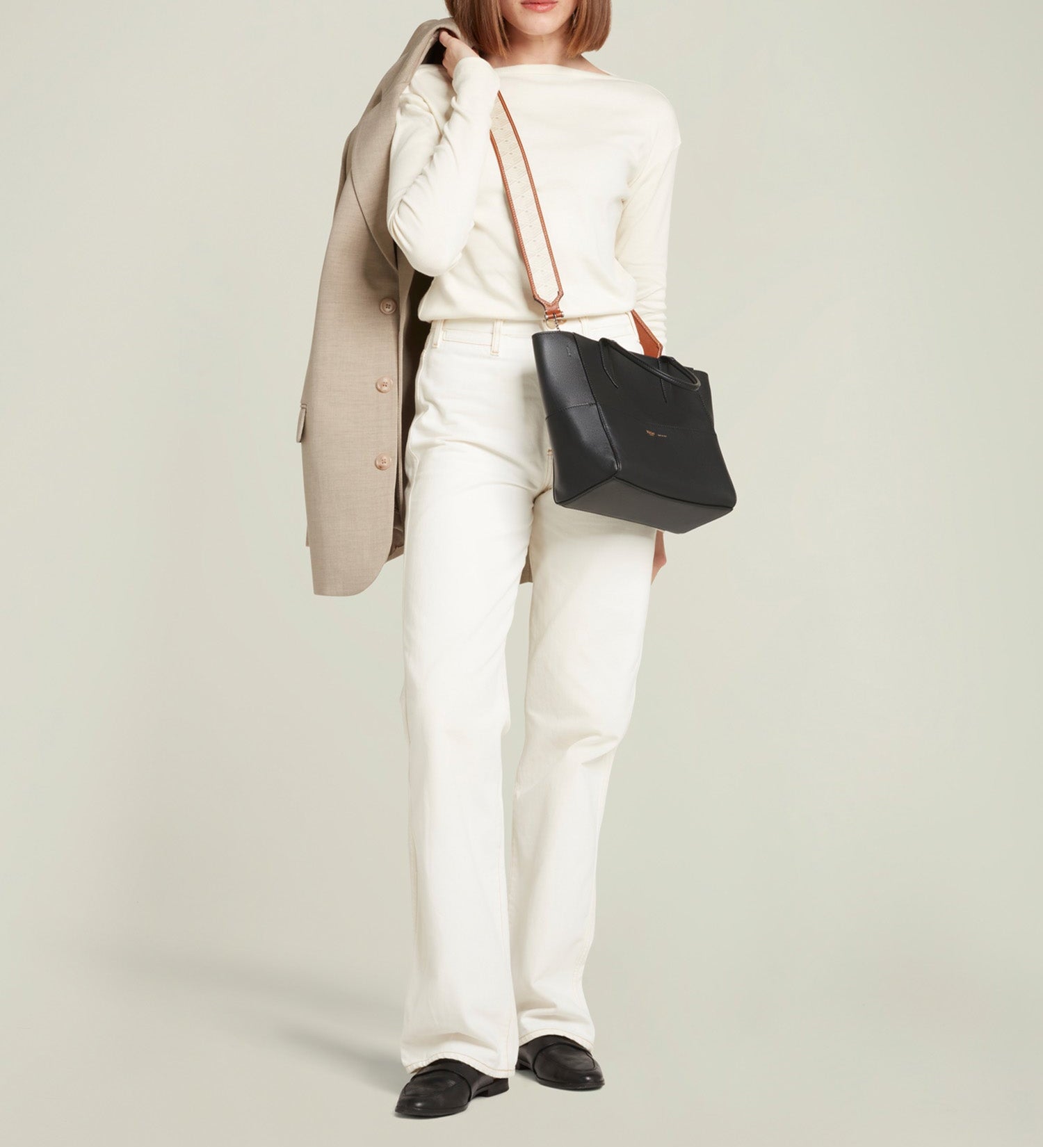 Metier - Incognito Crossbody Cabas Smooth Calfskin Black