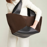 Metier - Market Weekend Suede Chocolate and Smooth Calfskin Black