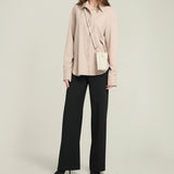 Metier - Minimalist Double Glossy Calfskin White Sand